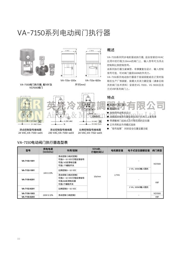VA7152-1001電動閥門執行器 - 图片 2