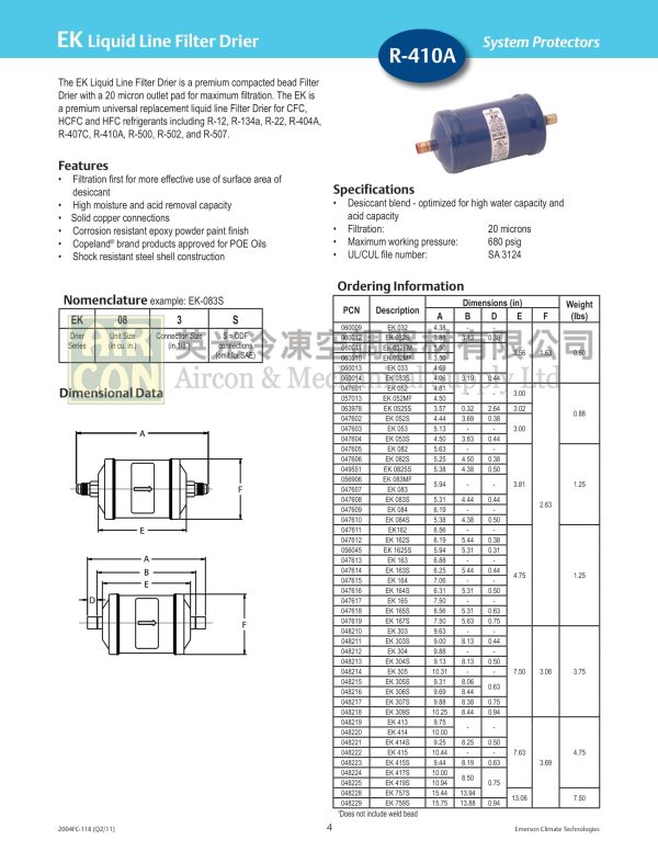 Emerson EK032 過濾器 - Image 2