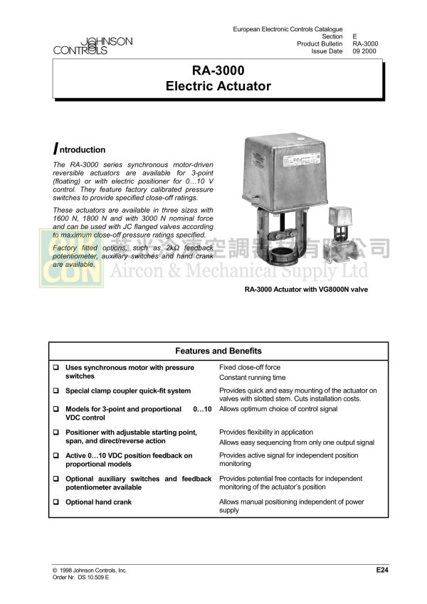 RA3000-7326 電動閥門執行器 - 图片 2