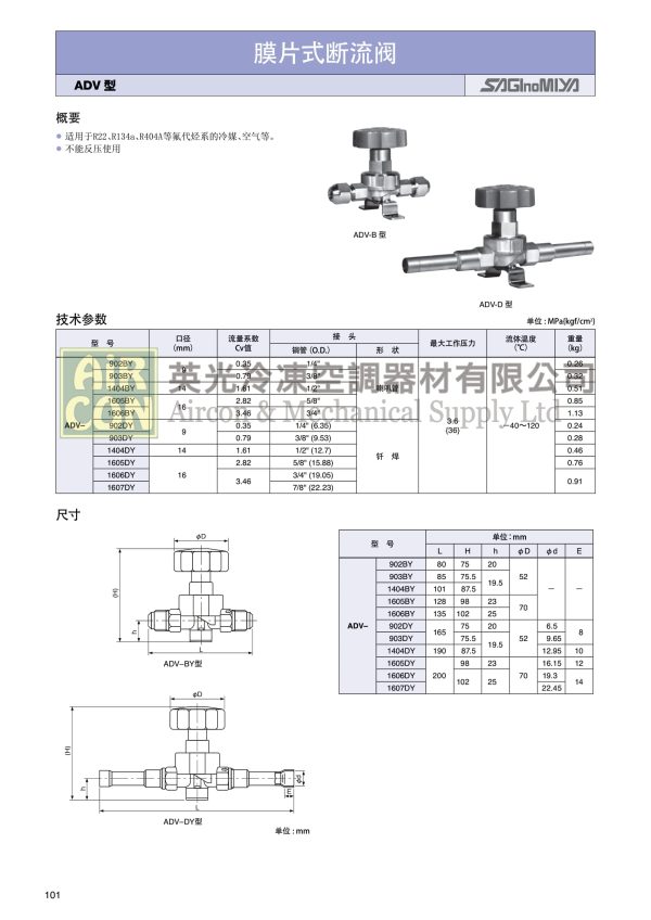ADV-1605BY 手閥 - 图片 2