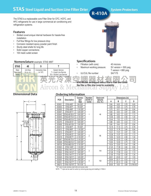 Emerson STAS967T 過濾筒：圖片 2