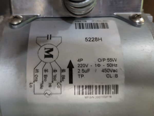 5228H Fan Coil Motor - Image 2