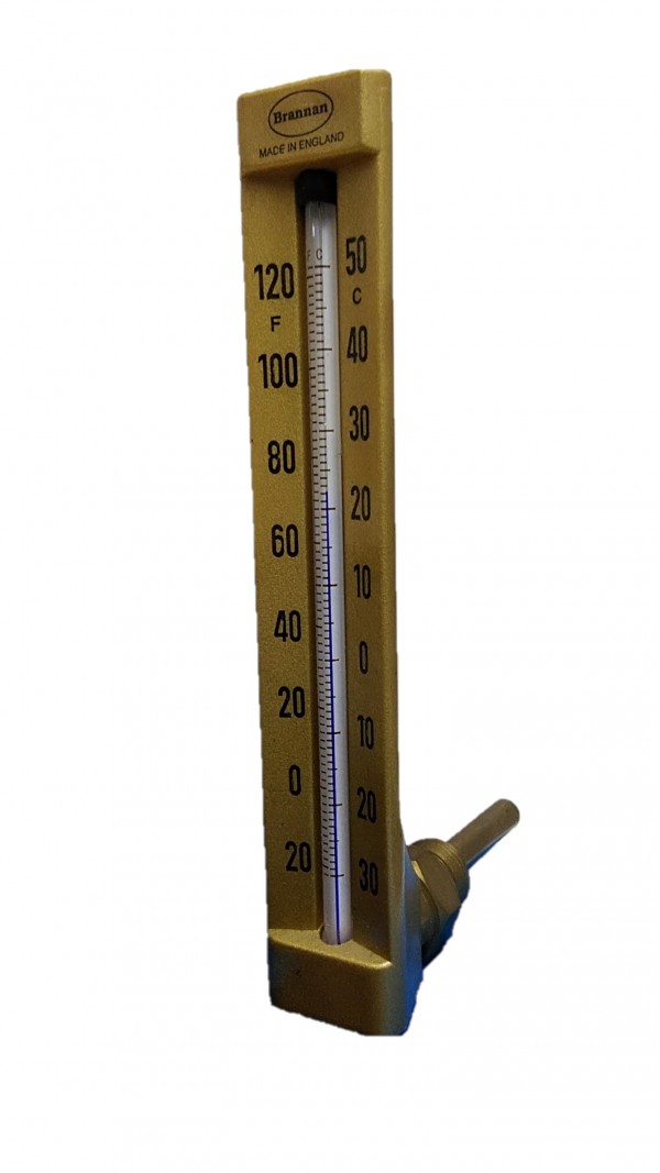 Brannan 82/103/0 90° Angle V-Line Thermometer (200mm)