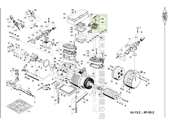 Bitzer 半封閉式製冷壓縮機15匹 4JE-15Y - 图片 4