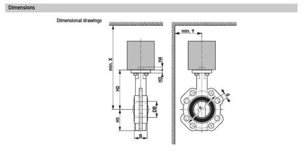 BELIMO D680N Butterfly valve with Wafer types - Image 3