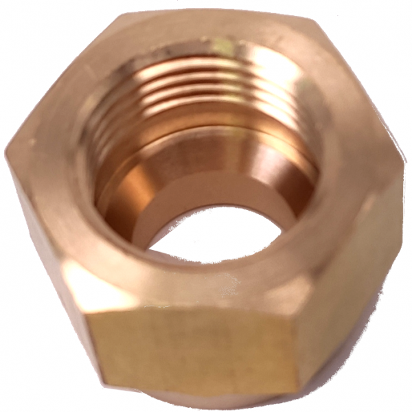 黃銅 BF-HS-NS4-08 1/2"FF Flare Nut (5粒裝)：圖片 2
