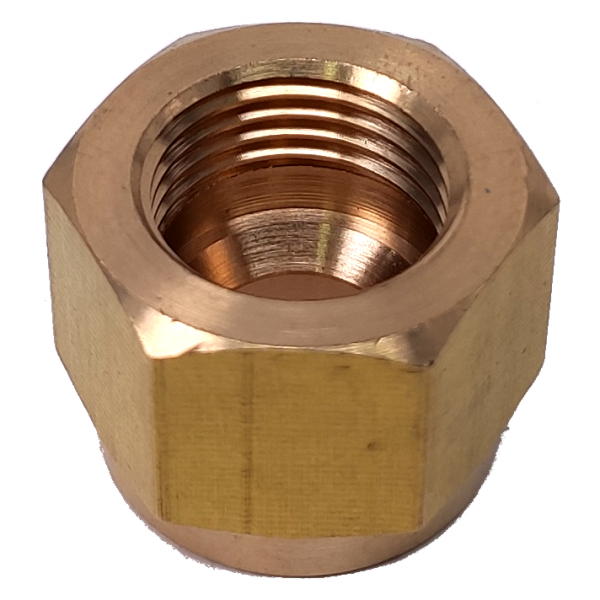 黃銅 BF-HS-NS4-06 3/8"FF Flare Nut (10粒裝)：圖片 2