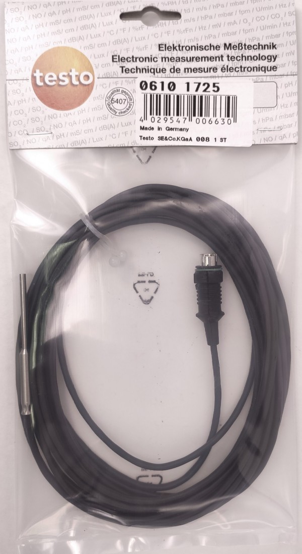 "Testo" 0610 1725   高精度浸入式刺入式探頭 (NTC)：圖片 2