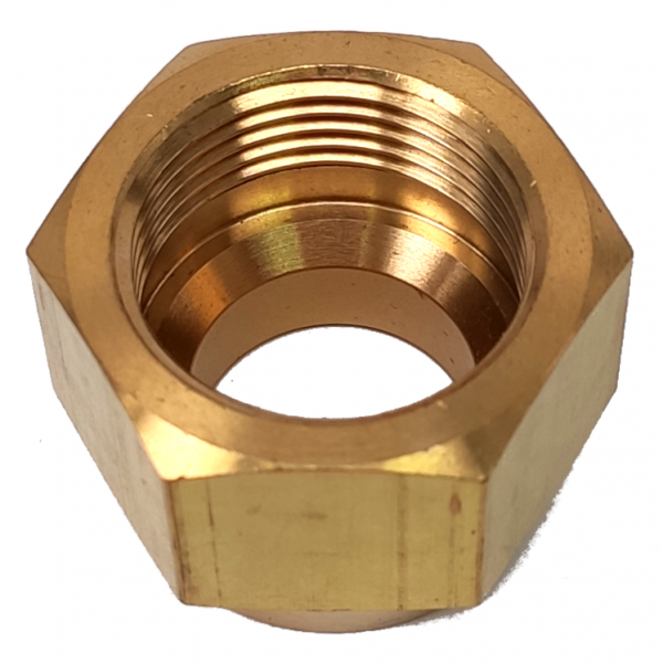 黃銅 BF-HS-NS4-12 3/4"FF Flare Nut (5粒裝)：圖片 2