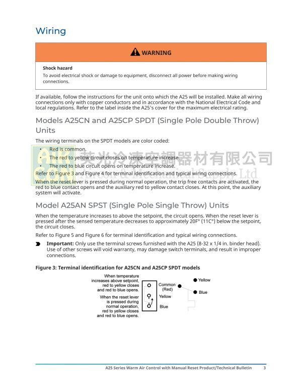 "Johnson Controls"A25CN-4C 溫度控制器 - 图片 5