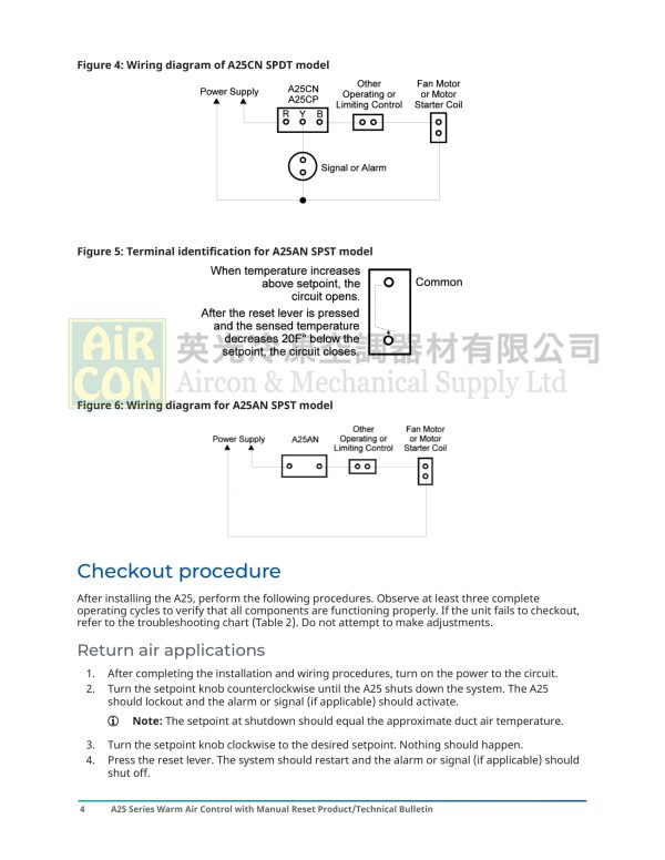 "Johnson Controls"A25CN-4C 溫度控制器 - 图片 6