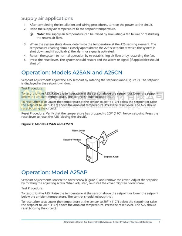 "Johnson Controls"A25CN-4C 溫度控制器 - 图片 7
