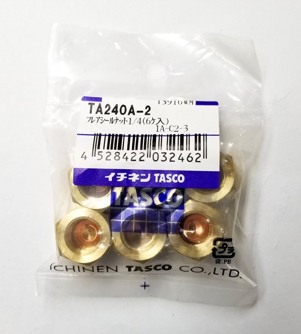"TASCO" TA240A-2 擴口密封螺母1/4'' (6粒)