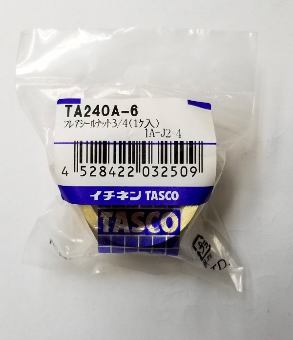 "TASCO" TA240A-6  擴口密封螺母 3/4'' (1粒)