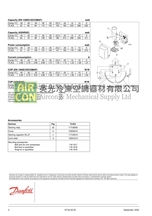 Danfoss TL4CL R404A Compressor - Image 3