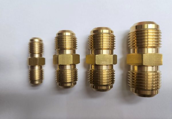 黃銅 1/4"F x 1/4"F Flare Union With Nut (5Set/pack) - 图片 2