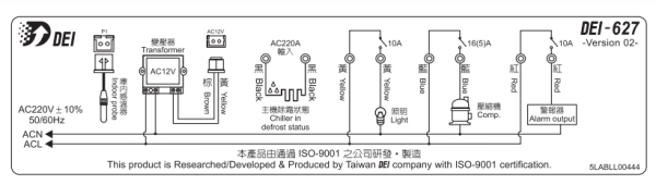 DEI-627 Temperature controller 得意冷藏温度控制器 - Image 2